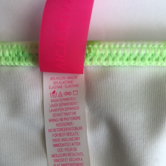 Victoria’s Secret Two Piece Green and White Padded Bathing Suit Size XS - Picture 7 of 8